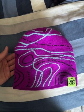 Wicked vally Purple Patterned Beanie Hat